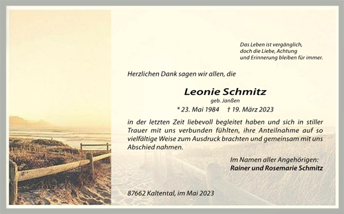 Doppelte Trauer-Dankeskarte, Strand, Trauerdankkarte mit geteiltem, 4-farbigem Hintergrundmotiv, Strand mit Weg