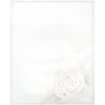 EC TB Rose (Pastellfarben) - Bogen: 215 mm x 175 mm, edel-weiß, Motiv - Hülle: 120 mm x 191 mm, edel-weiß, mit Seidenfutter
