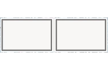 Bütten-Karten doppelt, 2-facher schwarzer eingerückter Rand, 0,5 mm + 0,25 mm breit, Randdruck auf edlem Bütten-Papier mit glatter Oberfläche