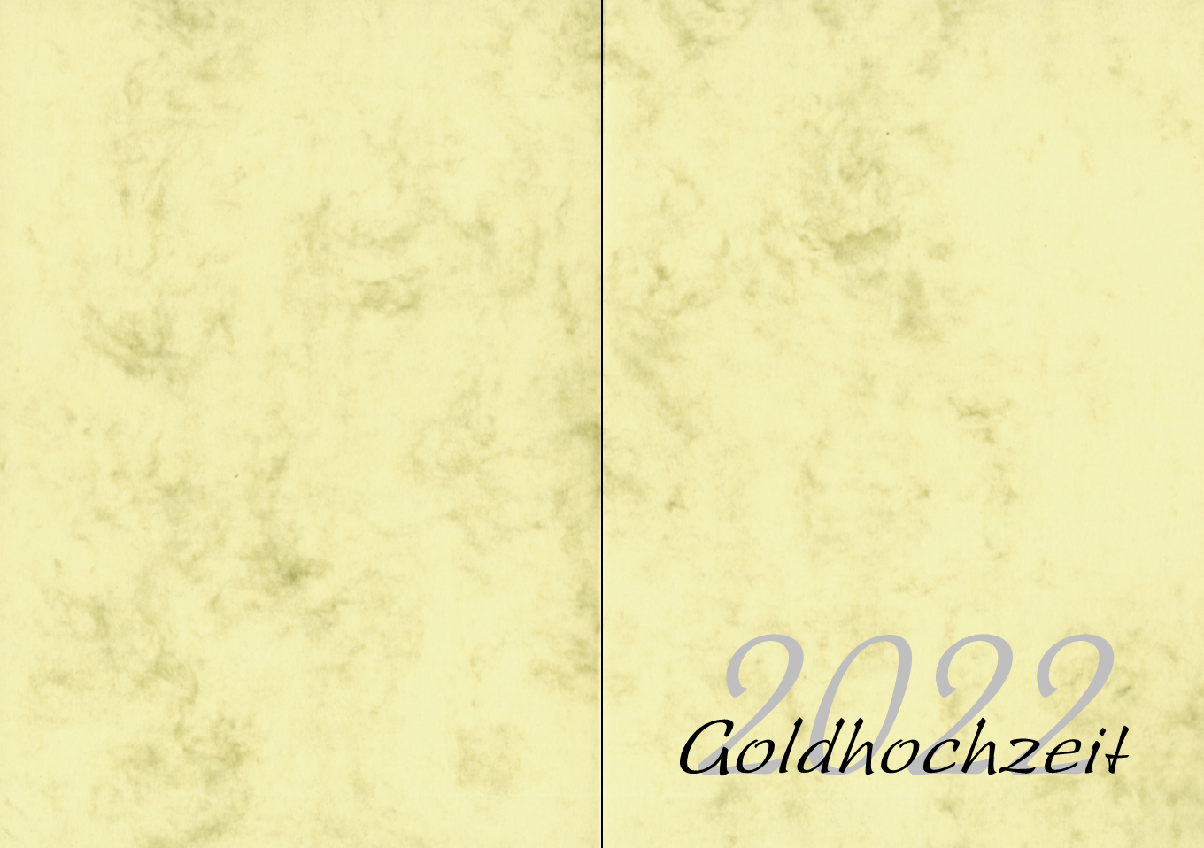 Goldhochzeit, Karte 9, Gestaltung 9, Schrift 9