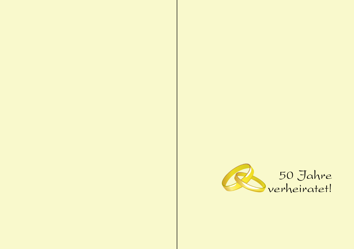 Goldhochzeit chamois, Karte 3, Gestaltung 3, Schrift 3