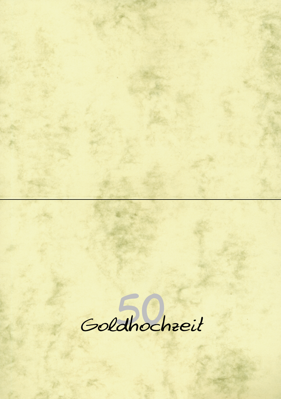 Goldhochzeit, Karte 8, Gestaltung 8, Schrift 8