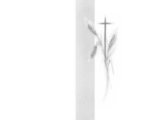 Sterbebildchen / Gedenkzettel Kreuz und Ähren